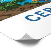 Cebu City Philippines Travel Print Poster (Ecke)