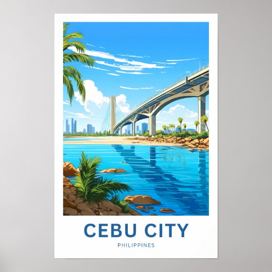 Cebu City Philippines Travel Print Poster (Vorne)