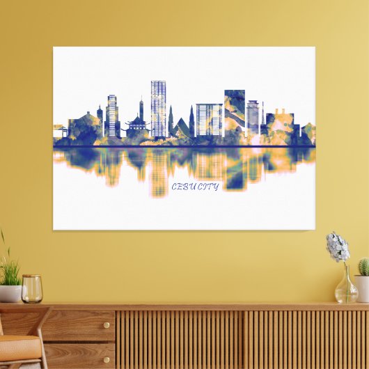 Cebu City Skyline Leinwanddruck (Insitu (Wohnzimmer))