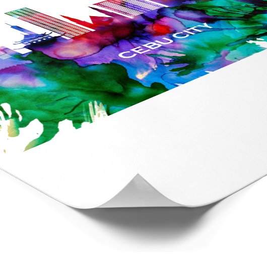 Cebu City Skyline Poster (Ecke)