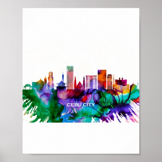 Cebu City Skyline Poster (Vorne)