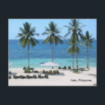 Cebu, Philippinen Postkarte<br><div class="desc">Genießen Sie einen schönen Strandurlaub in Cebu.</div>