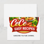 Cece Easy Recipes Dankeskarten Dankeskarte (Vorne/Hinten)