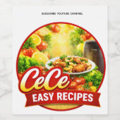 Cece Easy Recipes Product Labels Weinetikett (Einzelnes Label)