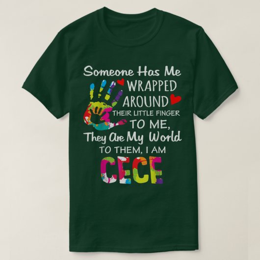 Cece Grandma Nickname Niedlich Cece ist mein Name T-Shirt (Design vorne)