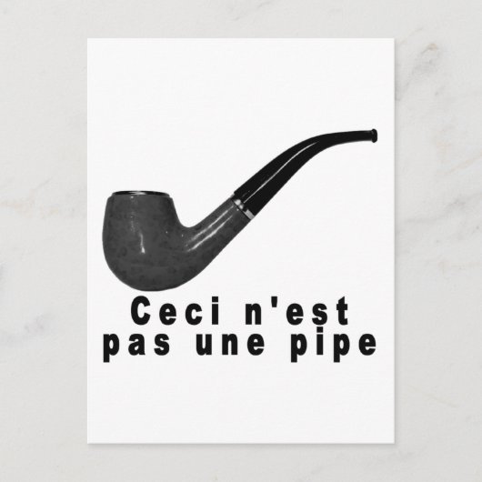 Ceci n'est pas une pipe scribble Shirt.png Postkarte (Vorderseite)