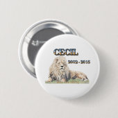 Cecil der Löwe Button (Vorne & Hinten)