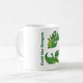 Cecil die Drache-Keramik-Tasse Kaffeetasse (Vorderseite Links)