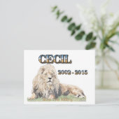 Cecil The Lion Postkarte (Stehend Vorderseite)