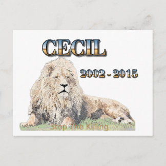 Cecil The Lion Postkarte