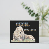 Cecil The Lion Postkarte (Stehend Vorderseite)