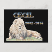 Cecil The Lion Postkarte (Vorderseite)