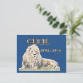 Cecil The Lion Postkarte (Stehend Vorderseite)