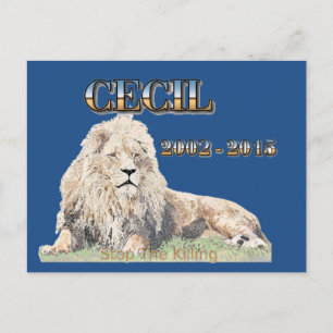 Cecil The Lion Postkarte