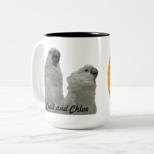 Cecil- und Chloe-Tasse Zweifarbige Tasse (Vorderseite Links)