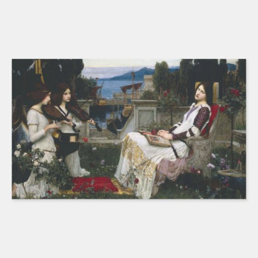 Cecilia (1895) rechteckiger aufkleber (Vorderseite)