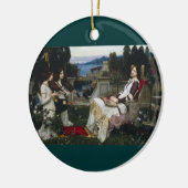 Cecilia im Garten Keramikornament (Links)