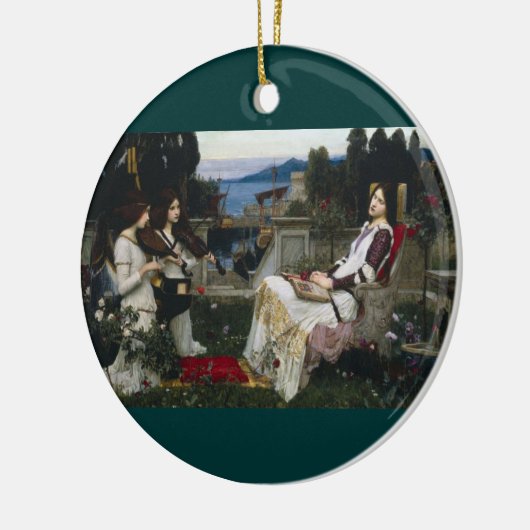 Cecilia im Garten Keramikornament (Links)