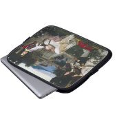 Cecilia im Garten Laptopschutzhülle (Vorne Knopf)