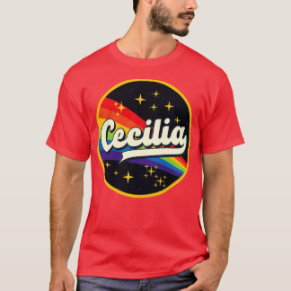 Cecilia Rainbow in Space Vintage Style T-Shirt