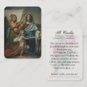 Cecilia Schutzheilige Musiker Katholisches Gebet Platzkarte (Vorne/Hinten)