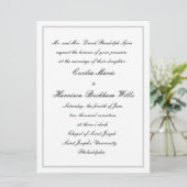 Cecilia: Traditionelle Einladung zur Hochzeit (sch (Stehend Vorderseite)