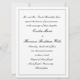 Cecilia: Traditionelle Einladung zur Hochzeit (sch