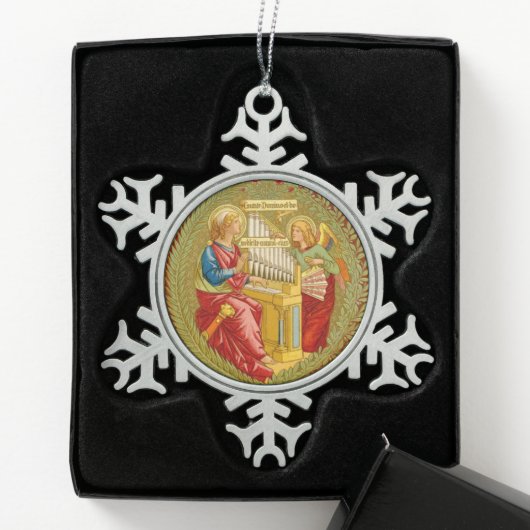 Cecilia von Rom (SNV 36) Schneeflocken Zinn-Ornament (Box)