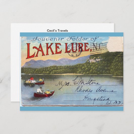 Cecil's Travels Postcard Lure Postkarte (Vorne/Hinten)