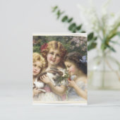 Cecily Vintag Spring Oster Shirt Feiertagspostkarte (Stehend Vorderseite)