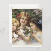 Cecily Vintag Spring Oster Shirt Feiertagspostkarte (Vorne/Hinten)