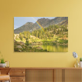 Cecret Lake mit Regenbogen über dem Schloss Devil, Leinwanddruck (Insitu (Wohnzimmer))