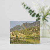 Cecret Lake mit Regenbogen über dem Schloss Devil, Postkarte (Stehend Vorderseite)