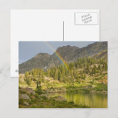 Cecret Lake mit Regenbogen über Devil's Castle, Postkarte (Vorne/Hinten)
