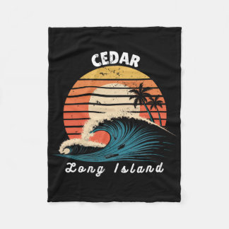 Cedar Beach Long Island Frauen Männer Surfboarding Fleecedecke