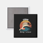 Cedar Beach Long Island Frauen Männer Surfboarding Magnet (Vorderseite/Rückseite)