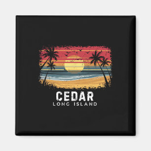 Cedar Beach Long Island Surfbrett Strand Magnet