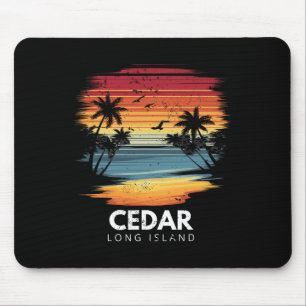 Cedar Beach Long Island Surfbrett Surfen Vintage Mousepad