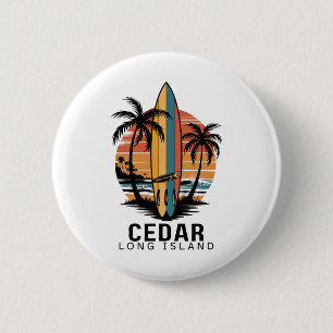 Cedar Beach Long Island Surfen Surfer _1  Button