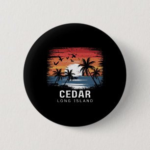 Cedar Beach Long Island Surfen Surfer Button