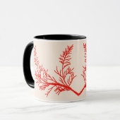 Cedar-Blätter auf einer Combo-Tasse (11 oz.) Tasse (Vorderseite Links)