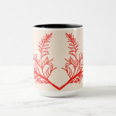 Cedar-Blätter auf einer Combo-Tasse (15 oz.) Tasse (Zentrum)