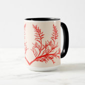 Cedar-Blätter auf einer Combo-Tasse (15 oz.) Tasse (VorderseiteRechts)