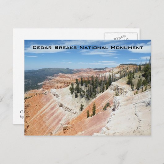 Cedar Breaks Nationaldenkmal Postkarte (Vorne/Hinten)