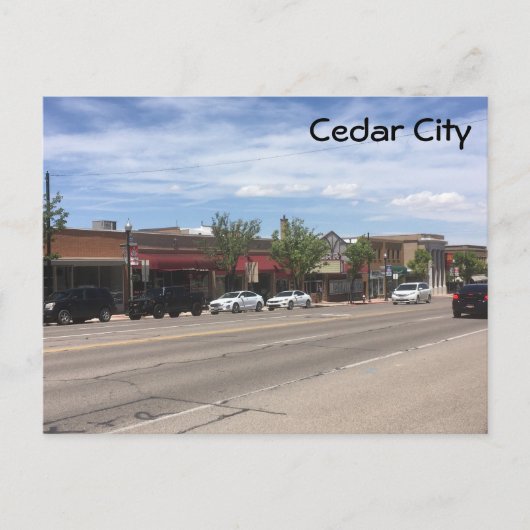 Cedar City Postkarte (Vorderseite)