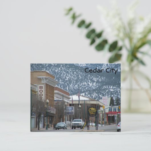 Cedar City Postkarte (Stehend Vorderseite)