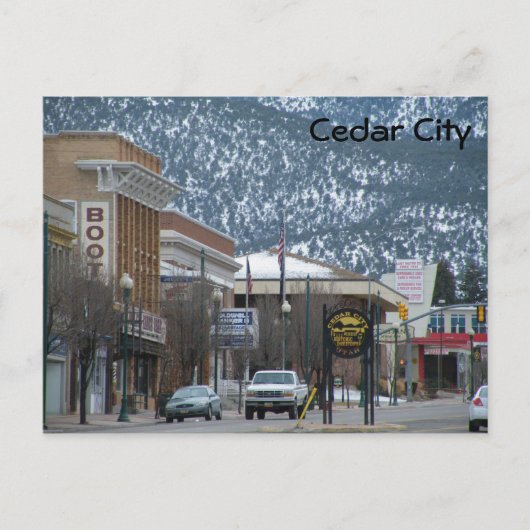 Cedar City Postkarte (Vorderseite)
