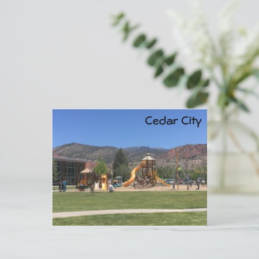 Cedar City Postkarte (Stehend Vorderseite)