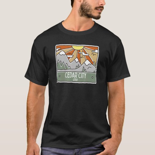 Cedar City Utah Mountains UT Vacation Souvenir T-Shirt (Vorderseite)