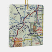 Cedar City Utah Retro Karte Keramikornament (Rechts)